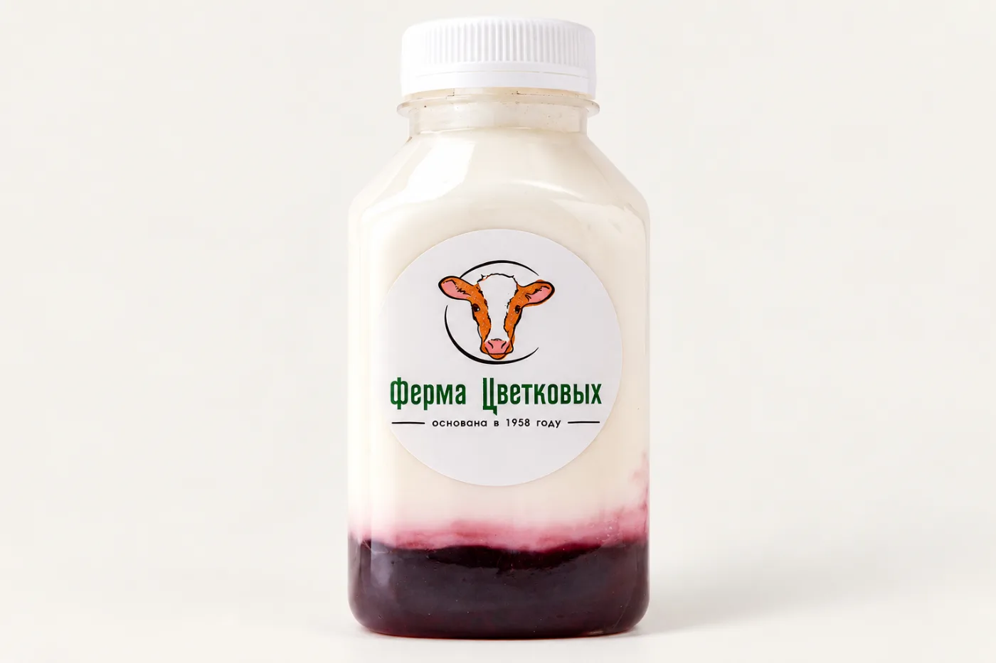Йогурт питьевой с джемом (черника)